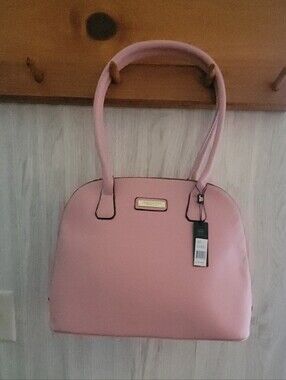NWT London Fog Pretty Pink Dome Satchel Handbag Purse